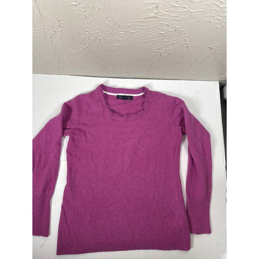 Banana Republic Womens Italian Yarn Wool Cashmere Sweater Round Neck Size‎ Small